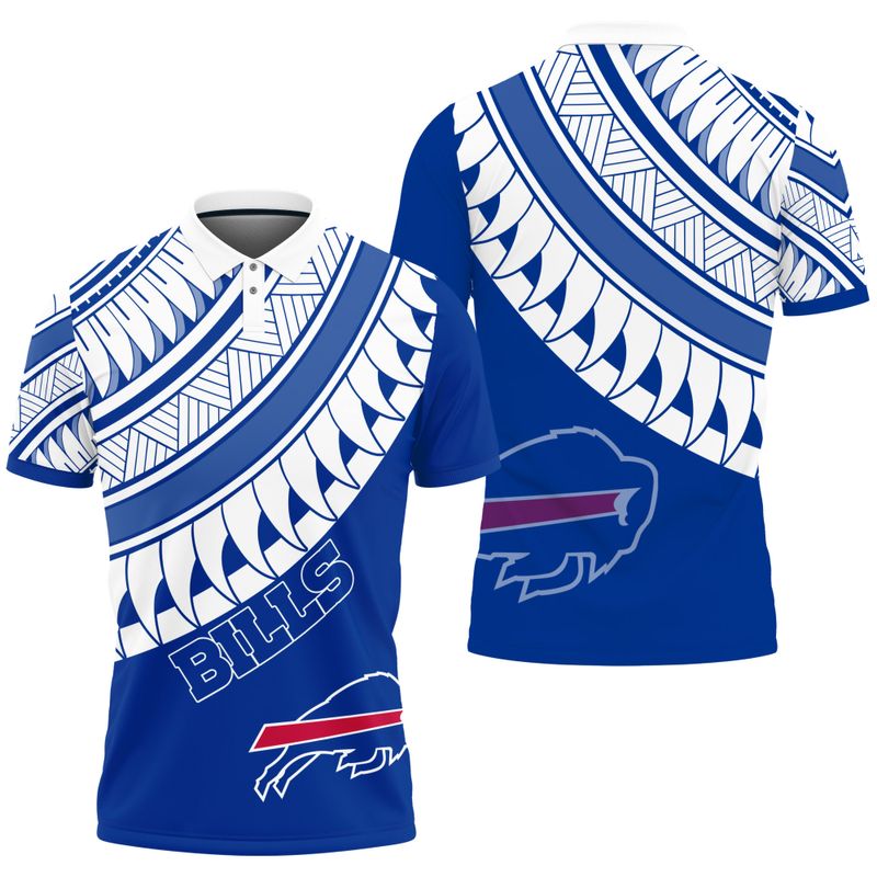 Buffalo Bills Polynesian Pattern Polo Shirt