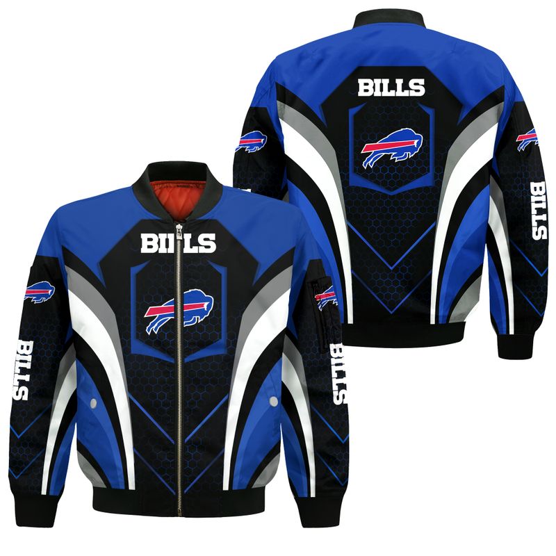 Buffalo Bills Power Grid Bomber Jacket