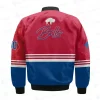 Buffalo Bills Retro Stripe Colorblock Custom Number Bomber Jacket back