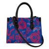 Buffalo Bills Rose and Flower Pattern Limited Edition Fashion Lady Handbag right Back