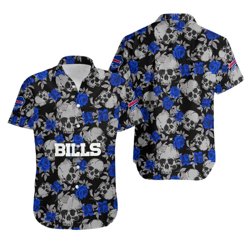 Buffalo Bills Roses And Skull Hawaiian Shirt