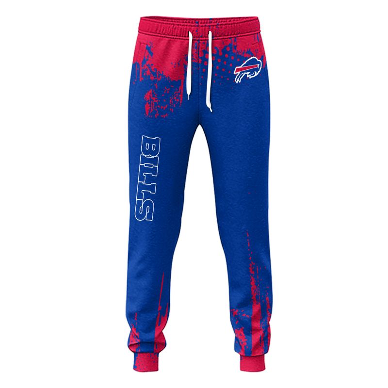 Buffalo Bills Scratch Pattern All Over Print Sweatpants