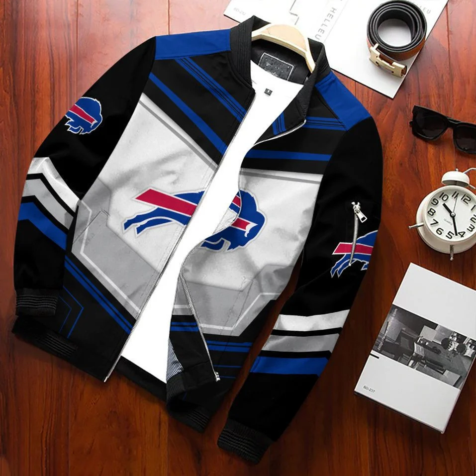 Buffalo Bills Silver Shield Retro Bomber Jacket