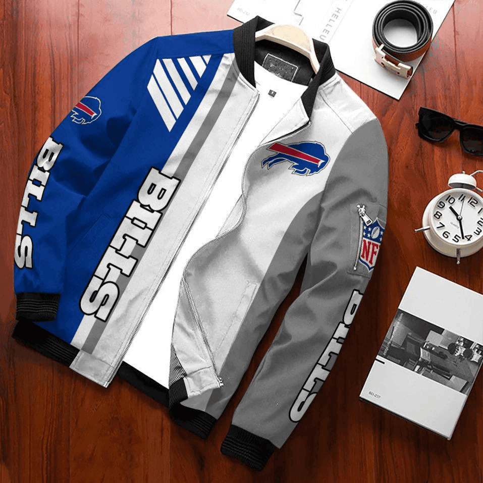 Buffalo Bills Silver Streak Bomber Jacket