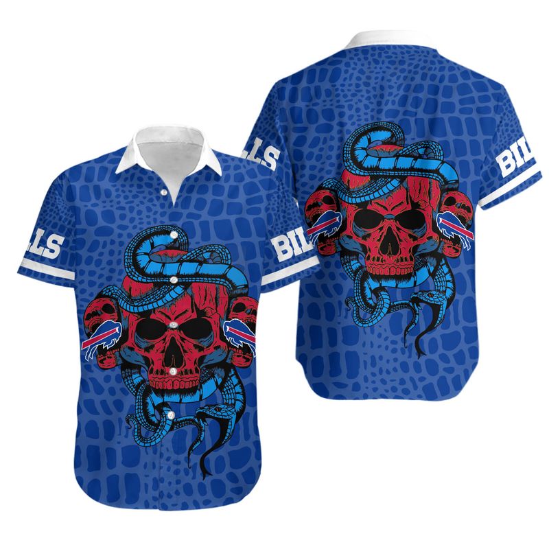 Buffalo Bills Snake And Skull Hawaiian Shirt