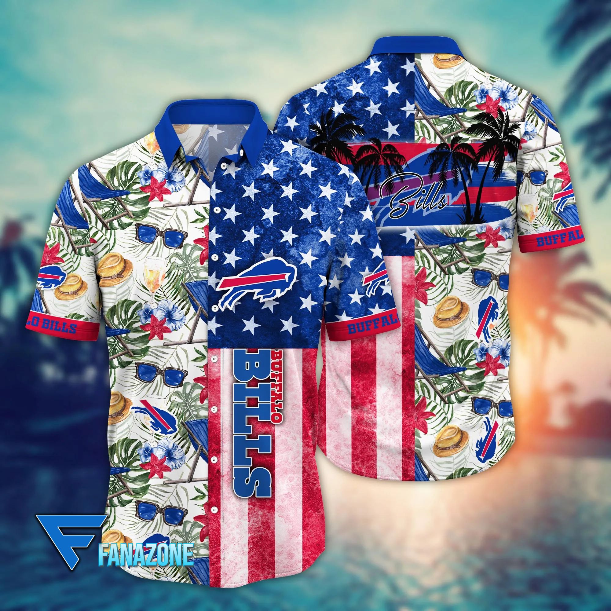 Buffalo Bills Stars & Stripes Hawaiian Shirt