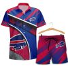 Buffalo Bills Stripe Pattern Hawaiian Shirt with Short