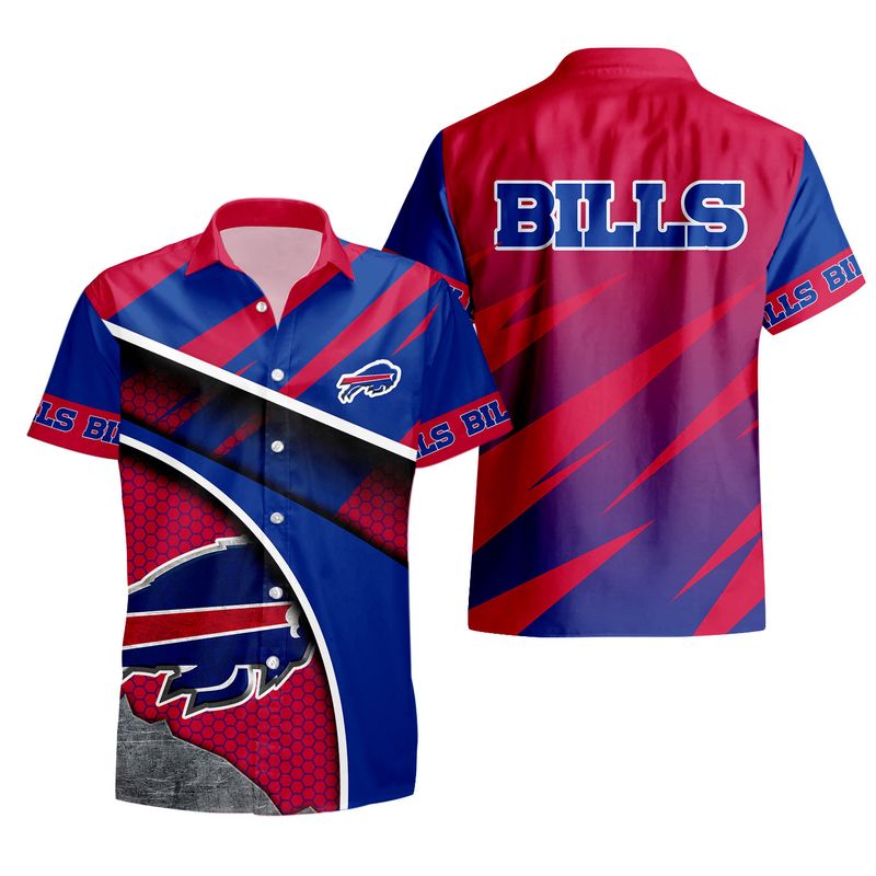 Buffalo Bills Stripe Pattern Hawaiian Shirt