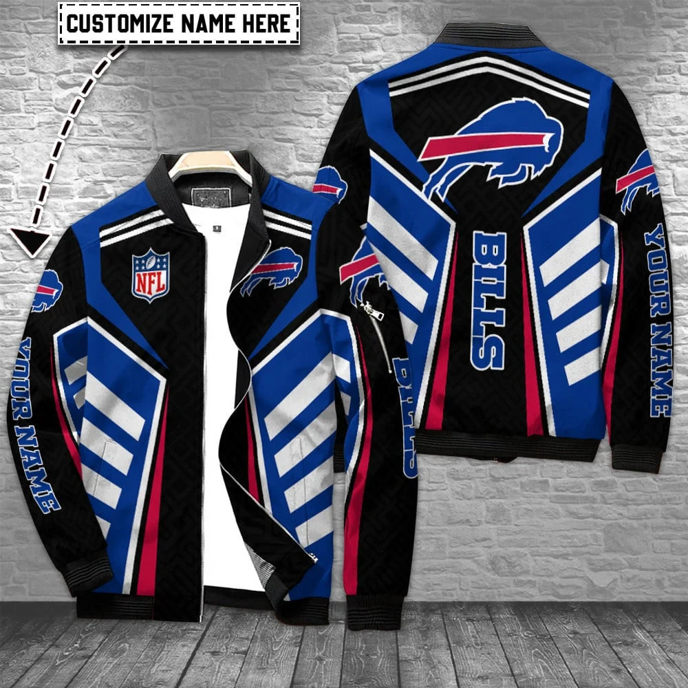 Buffalo Bills Stripes and Spirit Bomber Jacket