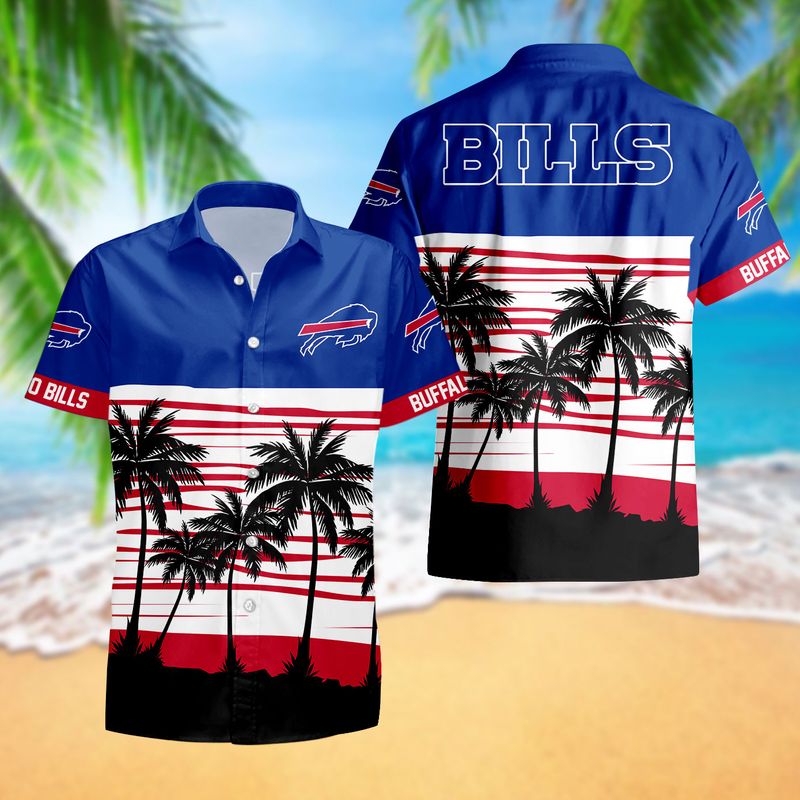 Buffalo Bills Sunset Palms Hawaiian Shirt