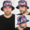 Buffalo Bills Tie Dye Independence Day Bucket Hat man