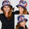 Buffalo Bills Tie Dye Independence Day Bucket Hat women