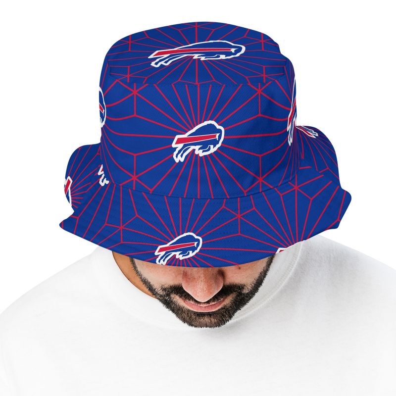 Buffalo Bills Triangle Pattern Bucket Hat above