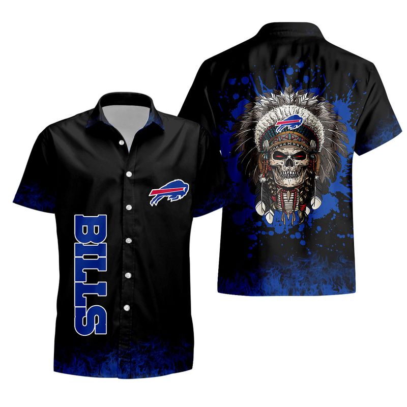 Buffalo Bills Tribal Warrior Hawaiian Shirt