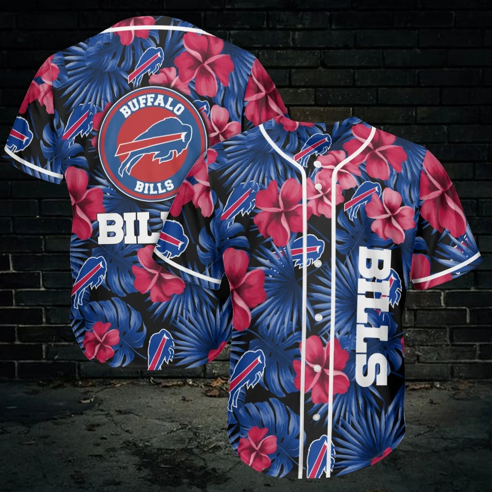 Buffalo Bills Tropic Bloom Baseball Jersey
