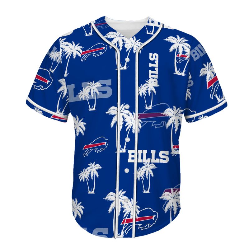Buffalo Bills Tropical Breakthrough Baseball Jersey front