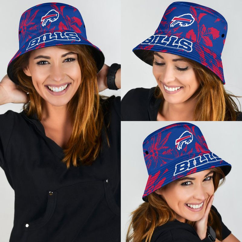 Buffalo Bills Tropical Palm Bucket Hat