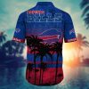 Buffalo Bills Tropical Sunset Palms Hawaiian Shirt back