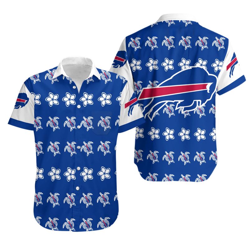 Buffalo Bills Turtle and Flower Hawaiian Shirt