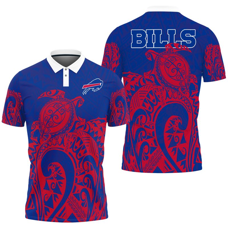 Buffalo Bills Turtle Polynesian Pattern Polo Shirt
