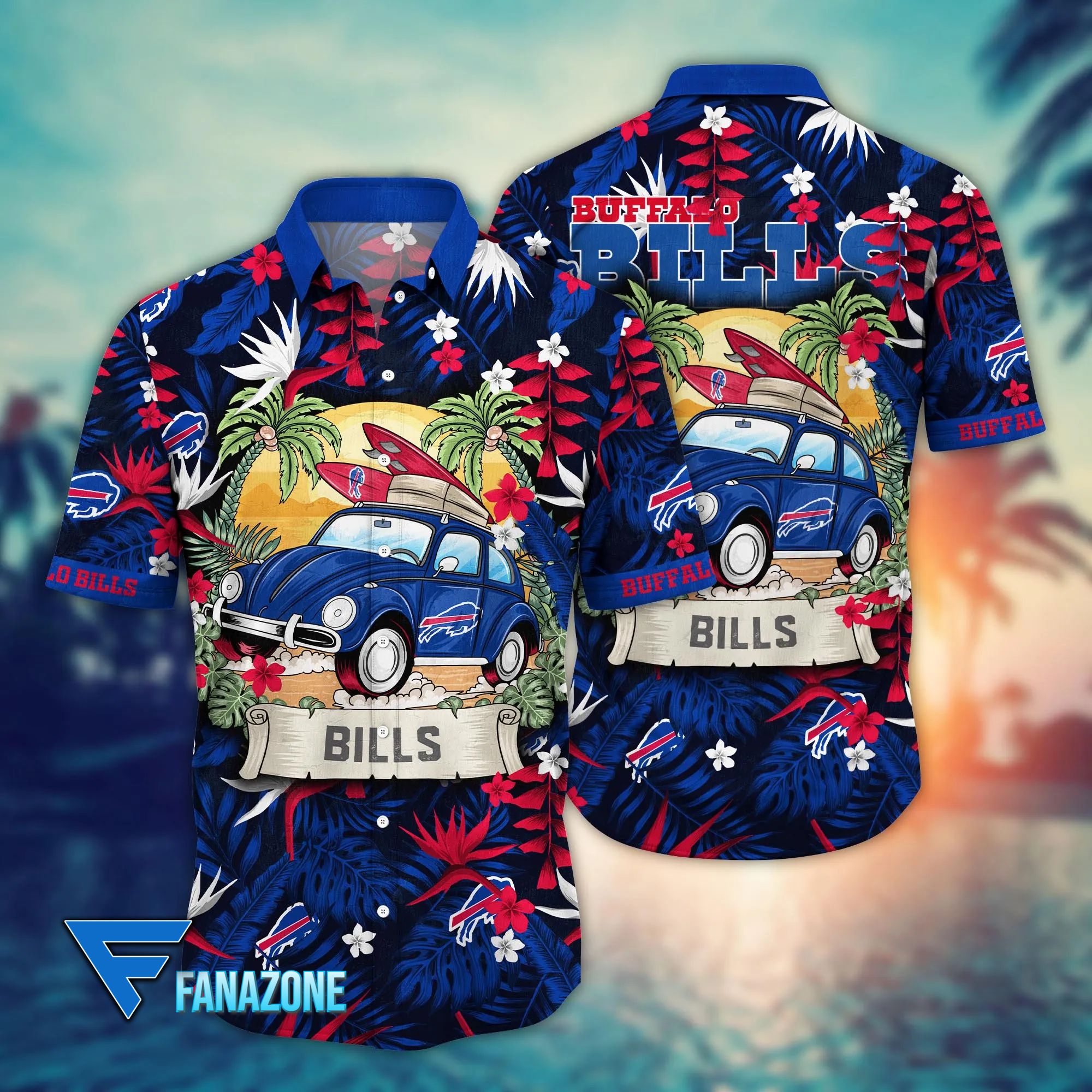 Buffalo Bills Vintage Surf Hawaiian Shirt