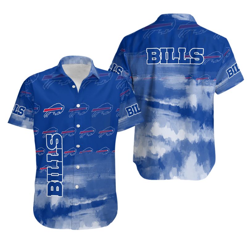 Buffalo Bills Watercolor Storm Hawaiian Shirt