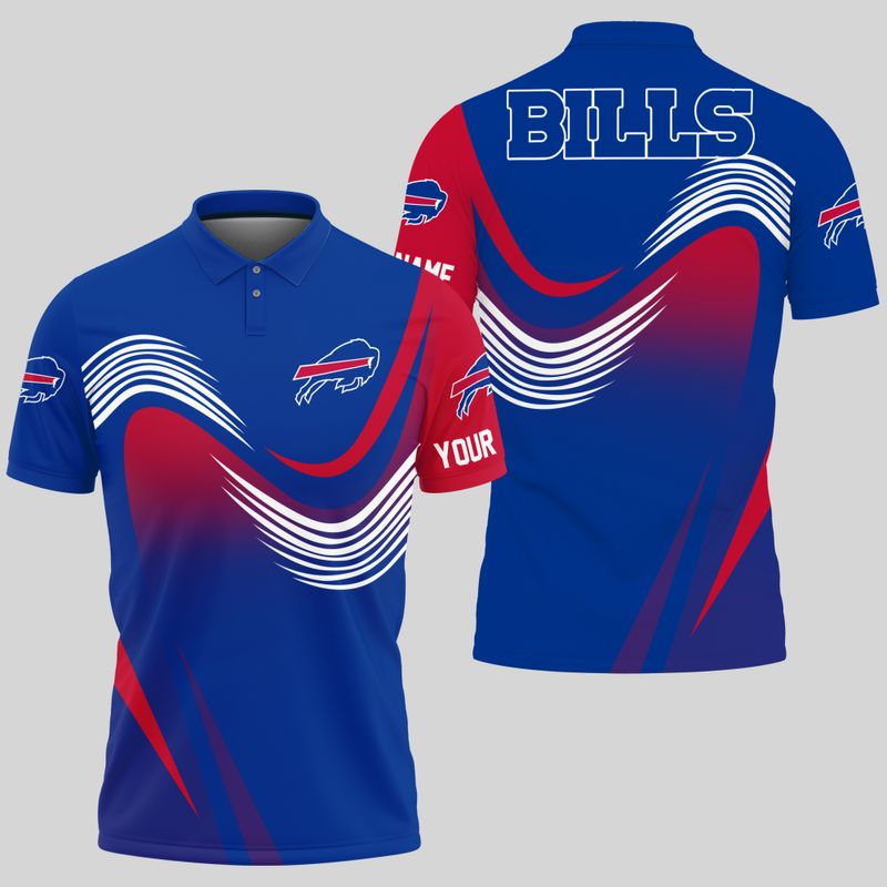 Buffalo Bills Waves Polo Shirt All Over Print Shirt