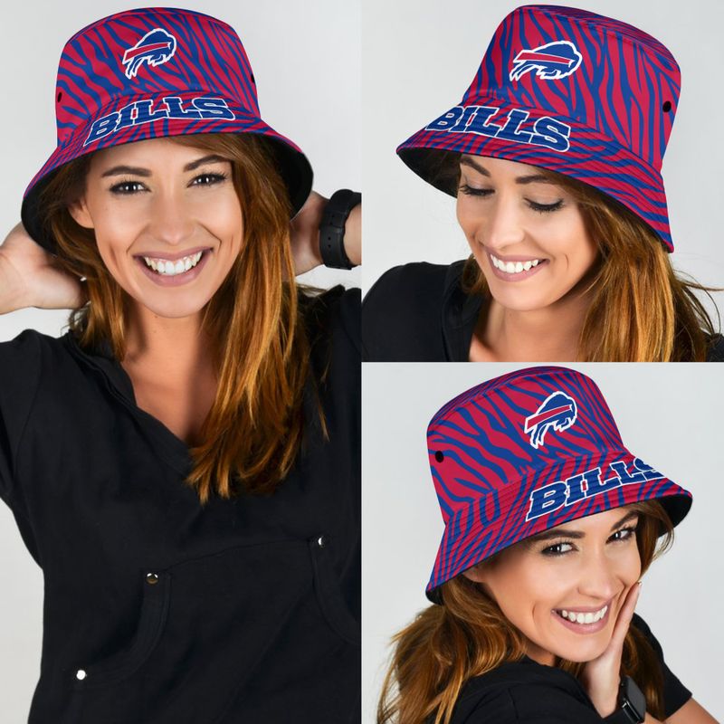 Buffalo Bills Zebra Pattern Bucket Hat