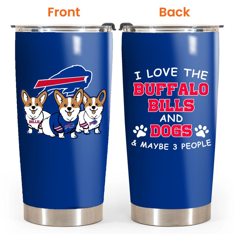 I Love The Buffalo Bills And Corgi Tumbler