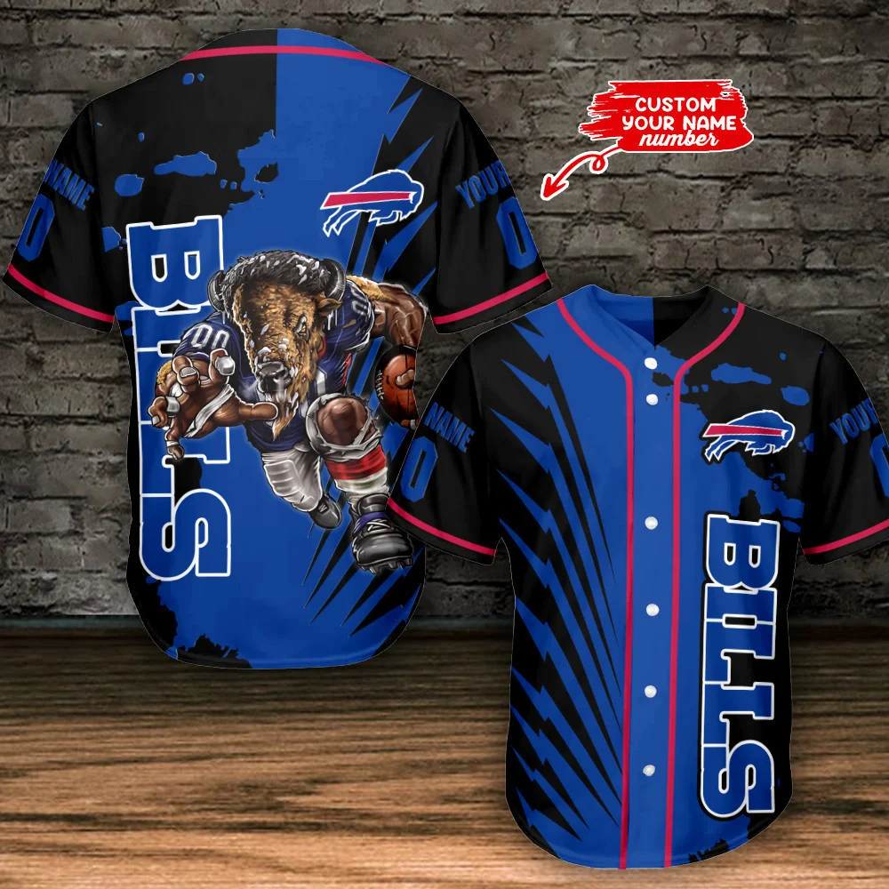 Personalized Buffalo Bills Beast Mode Baseball Jersey