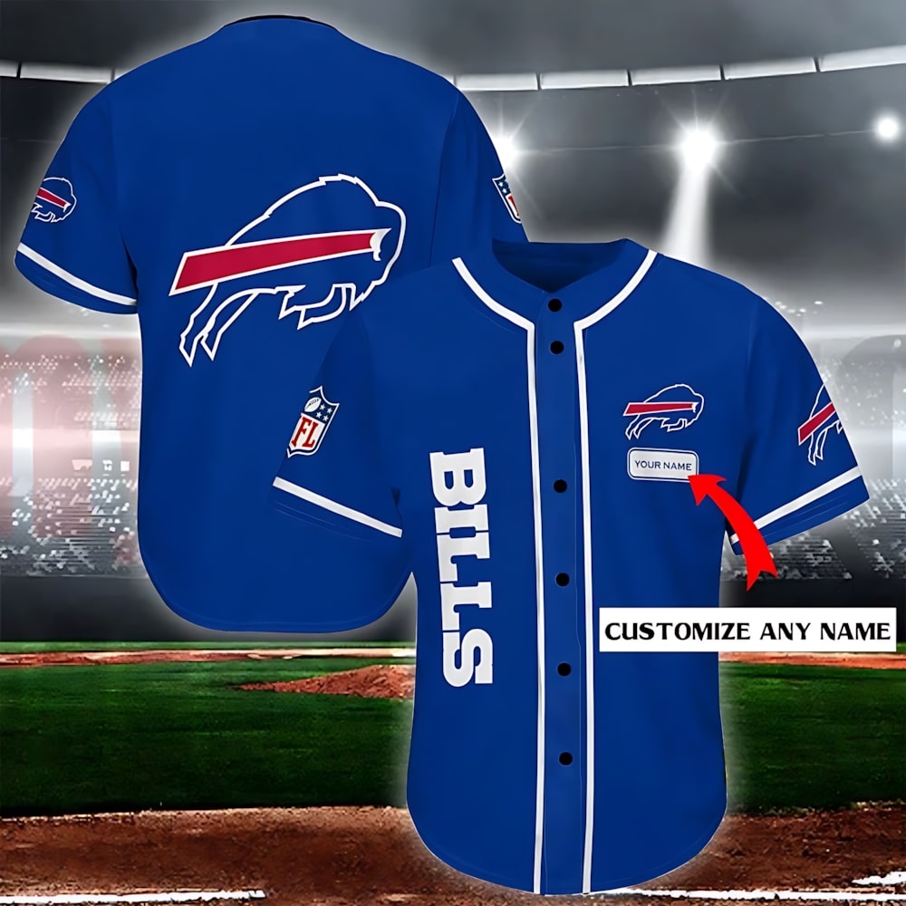 Personalized Buffalo Bills Classic Blue Pride Baseball Jersey