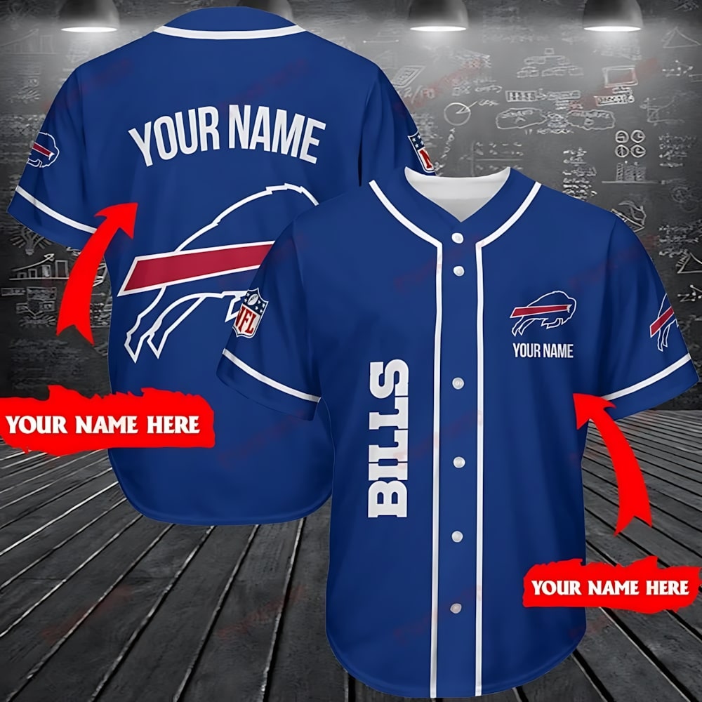 Personalized Buffalo Bills Classic Triumph Baseball Jersey