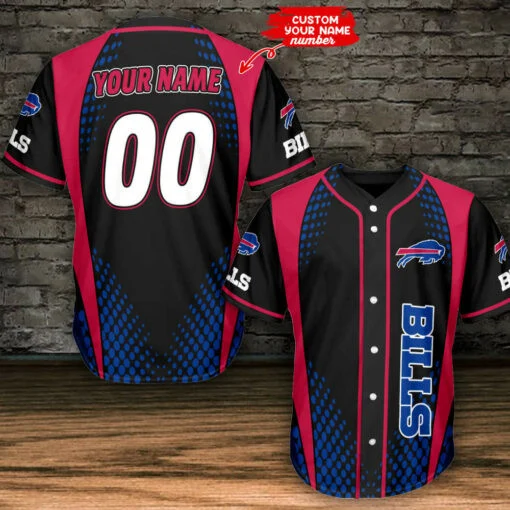 Personalized Buffalo Bills Electric Vibe Baseball Jersey