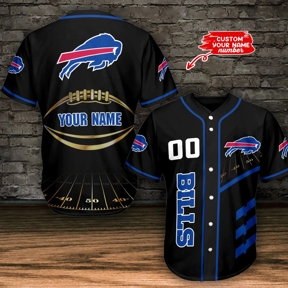 Personalized Buffalo Bills Gridiron Glory Baseball Jersey