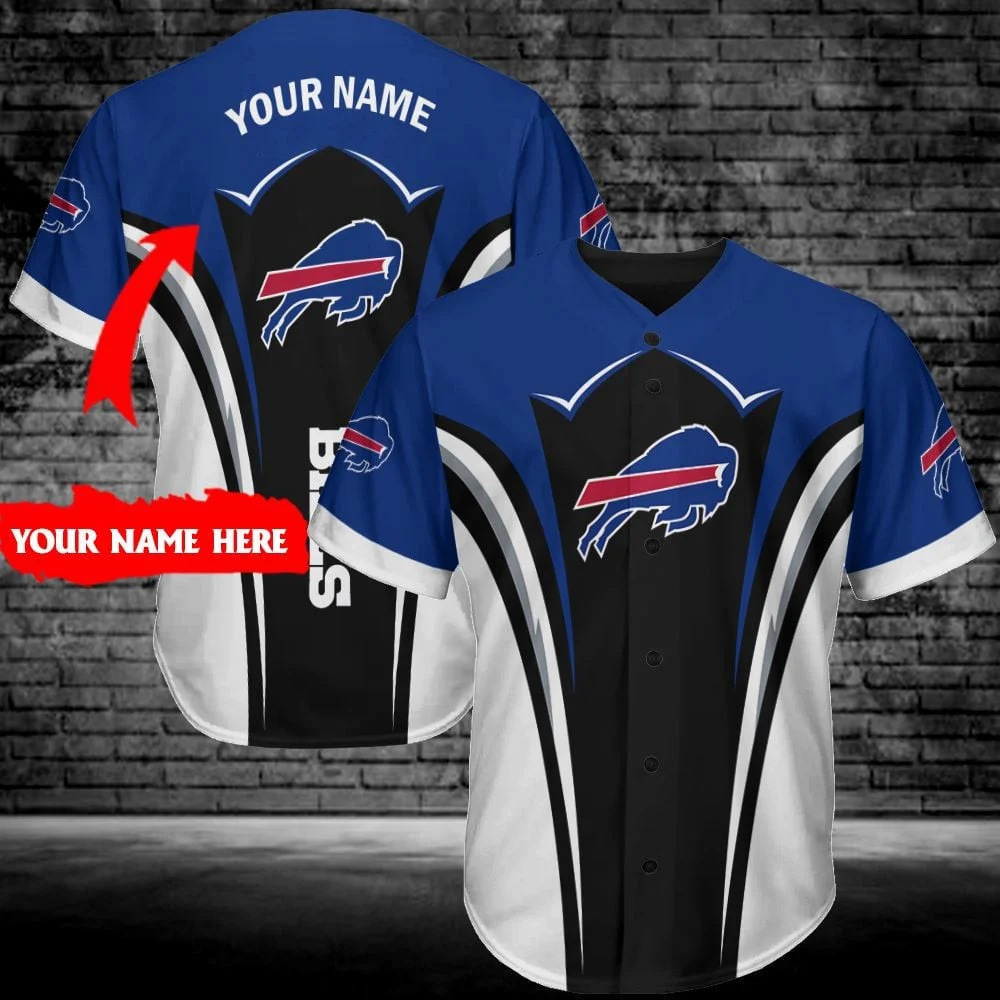 Personalized Buffalo Bills Midnight Rush Baseball Jersey