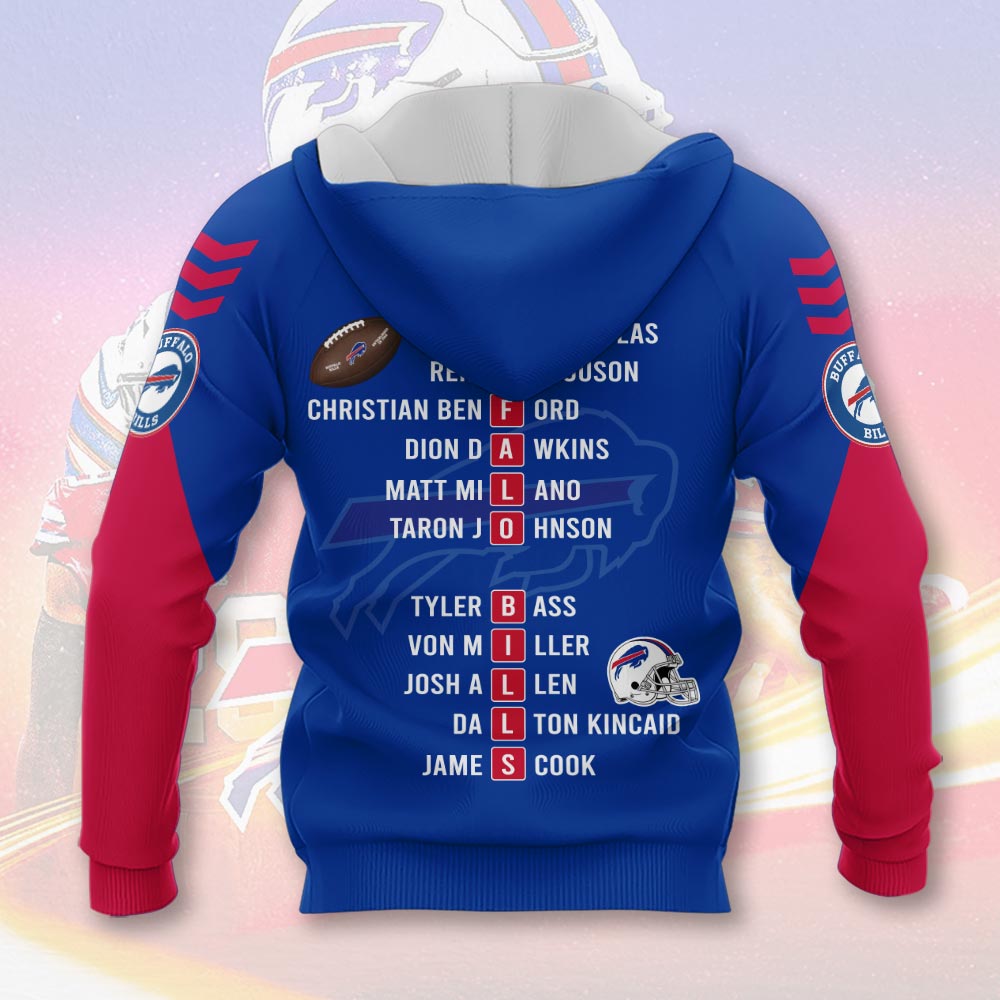 Buffalo Bills 2025 Super Bowl LIX Champions Hoodie back