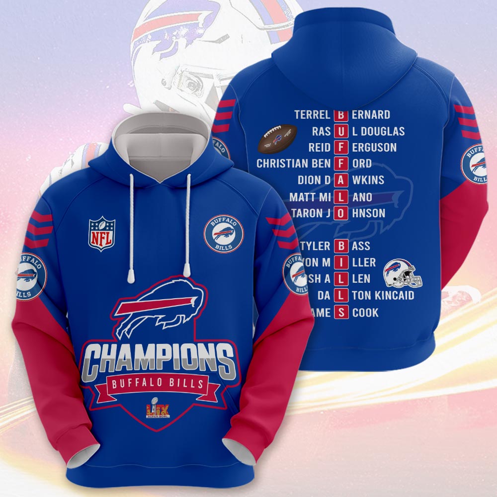Buffalo Bills 2025 Super Bowl LIX Champions Hoodie