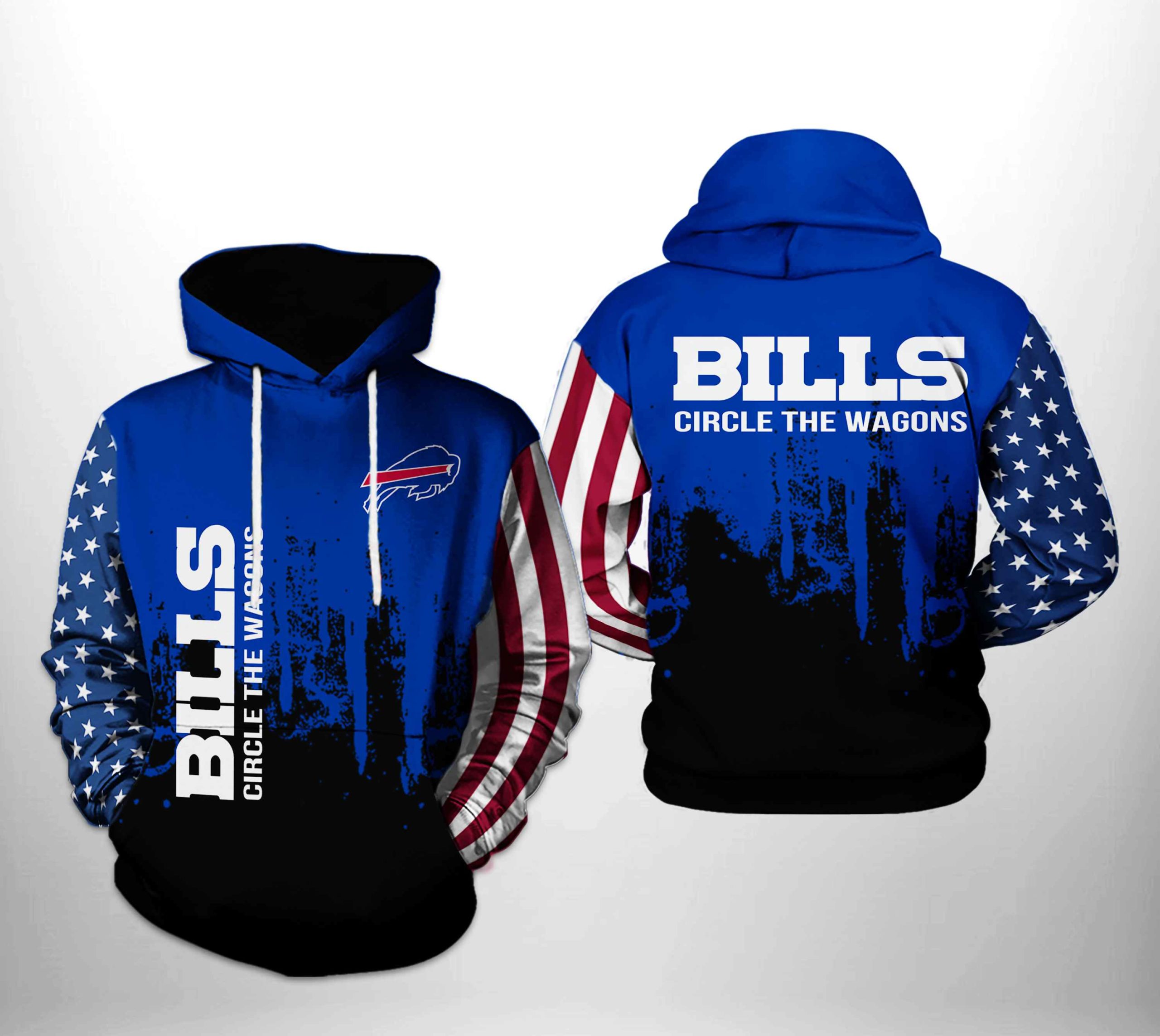 Buffalo Bills American Pride Grunge Hoodie