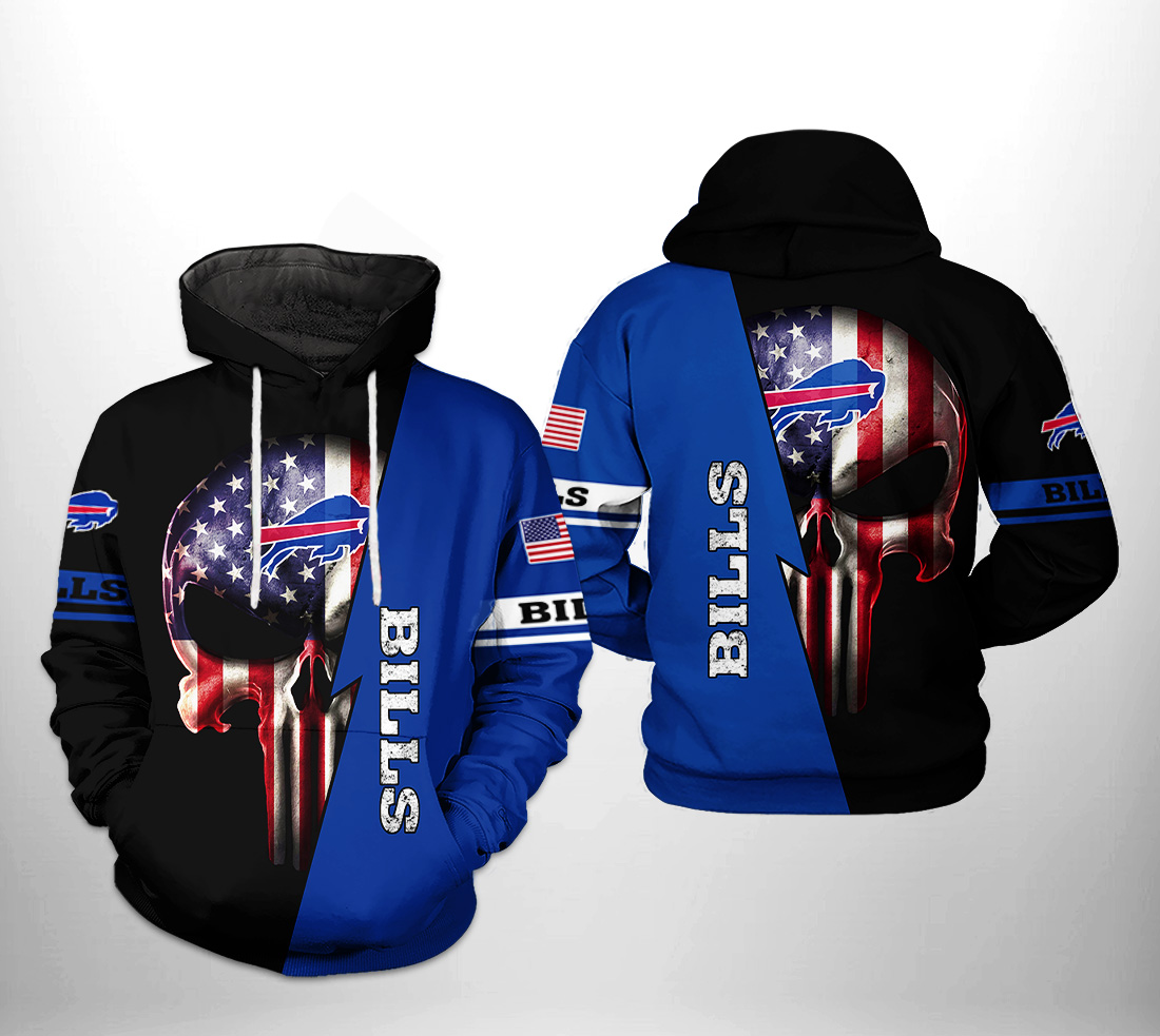 Buffalo Bills American Punisher All Over Print Hoodie