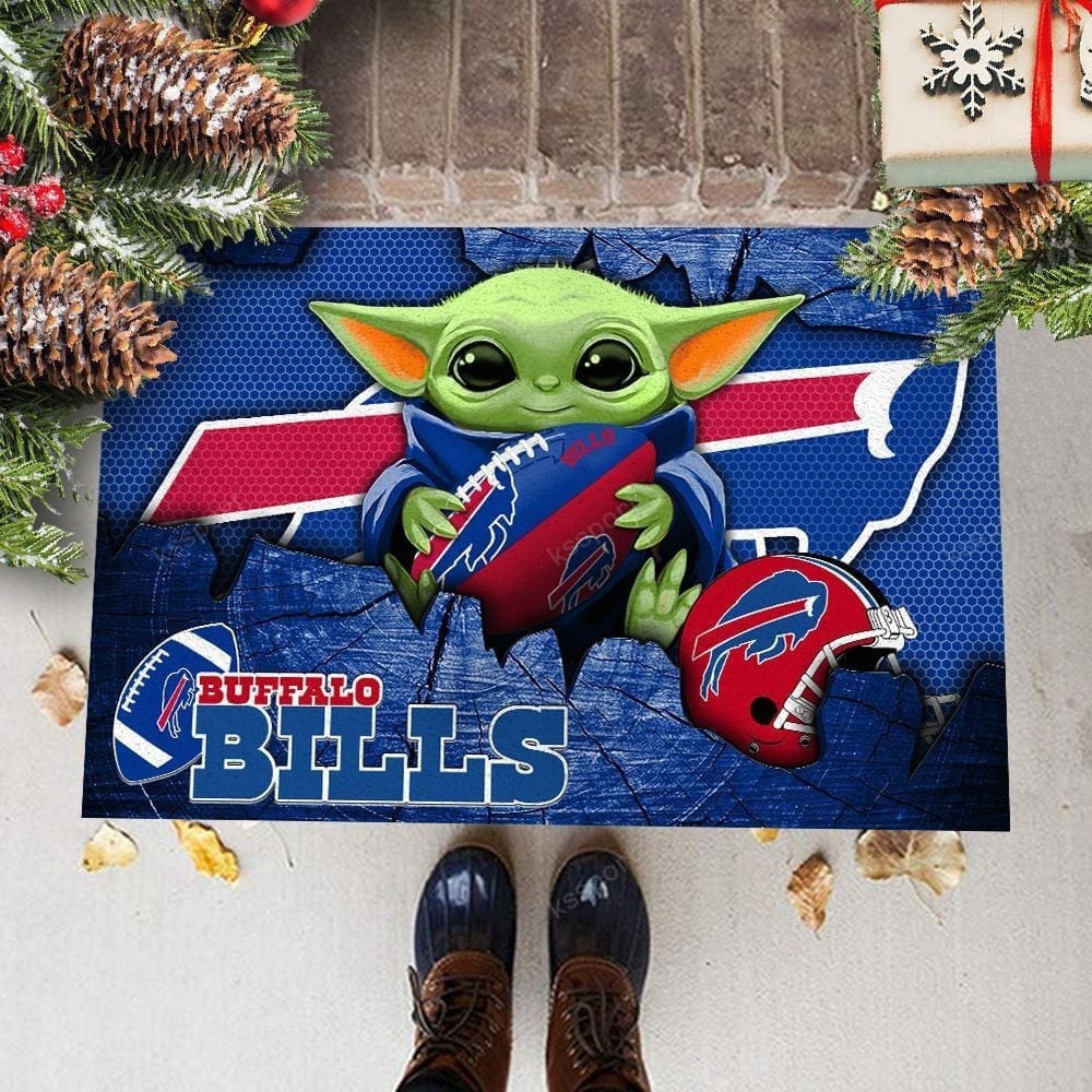 Buffalo Bills Baby Yoda Fantasy Doormat