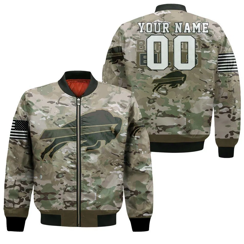 Buffalo Bills Battlefield Custom Camo Bomber Jacket