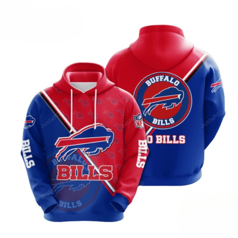 Buffalo Bills Bold Champion Red and Blue Hoodie