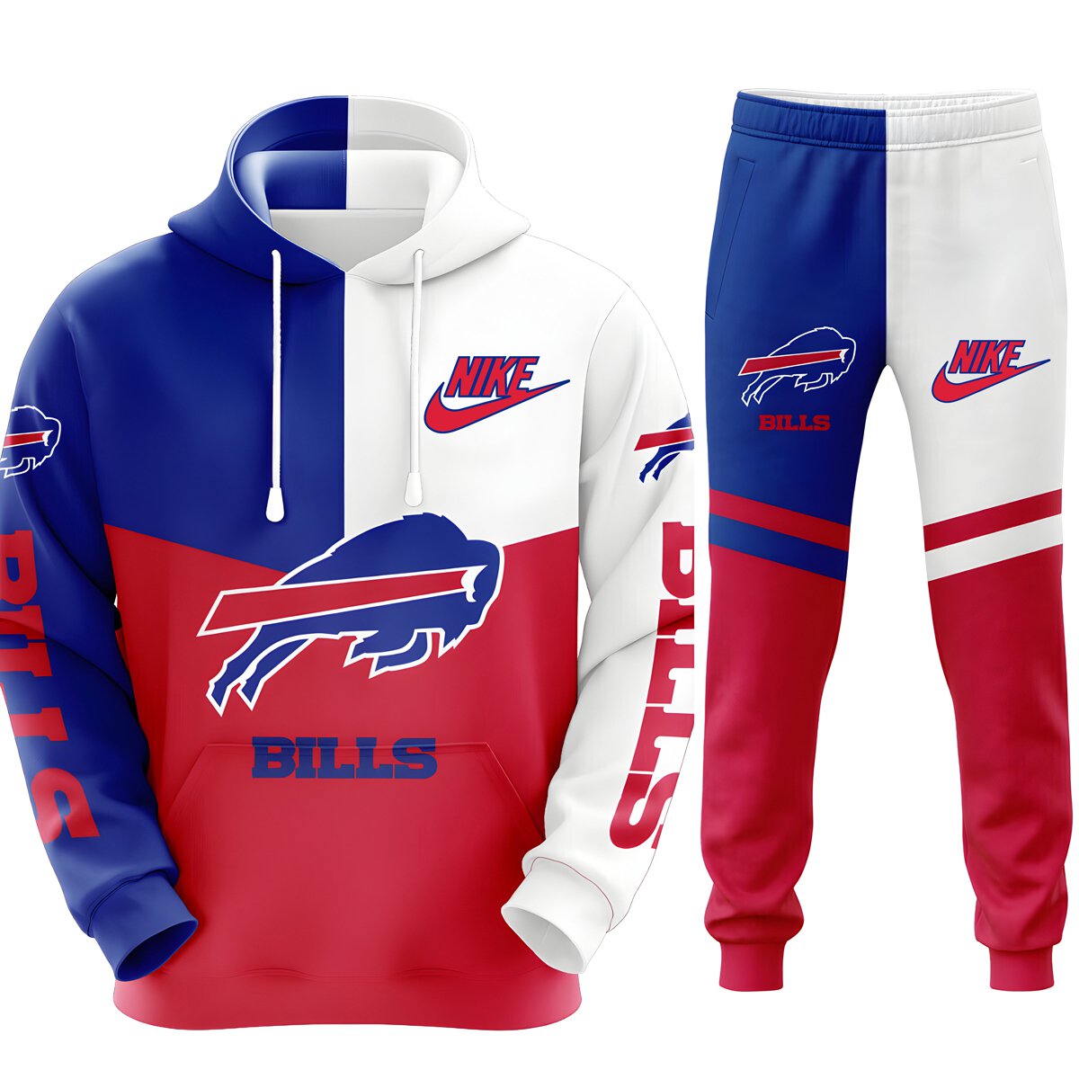 Buffalo Bills Bold Contrast Nike Hoodie & Jogger Set