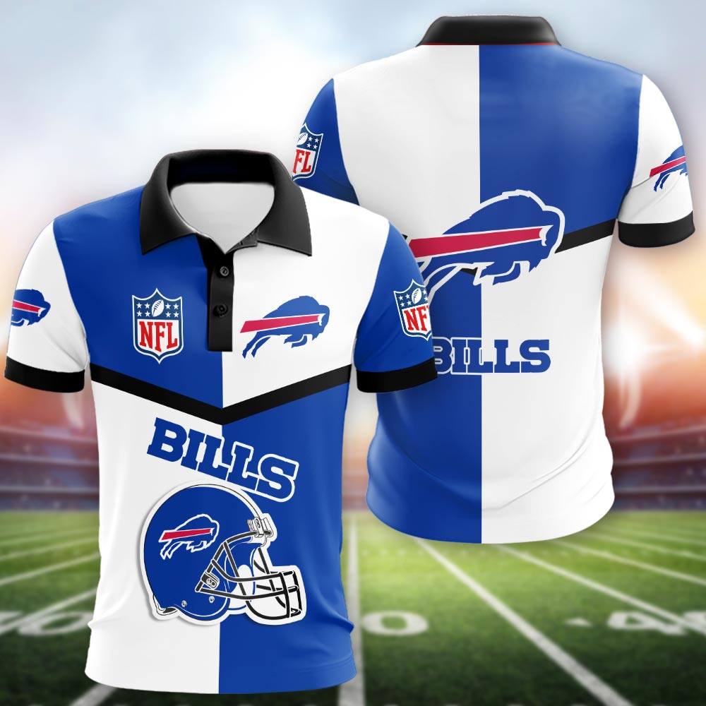 Buffalo Bills Bold Helmet Action Polo Shirt