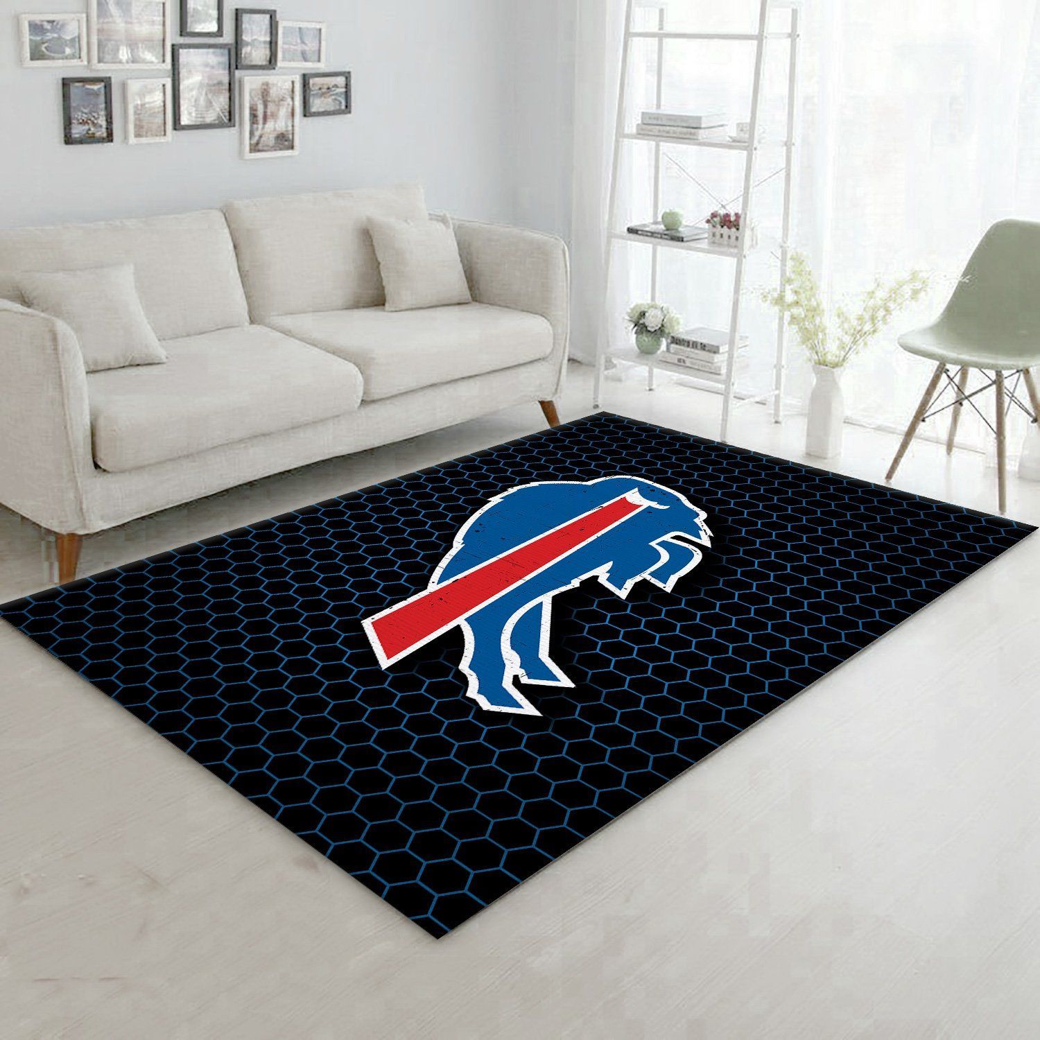 Buffalo Bills Bold Hexagon Power Rug