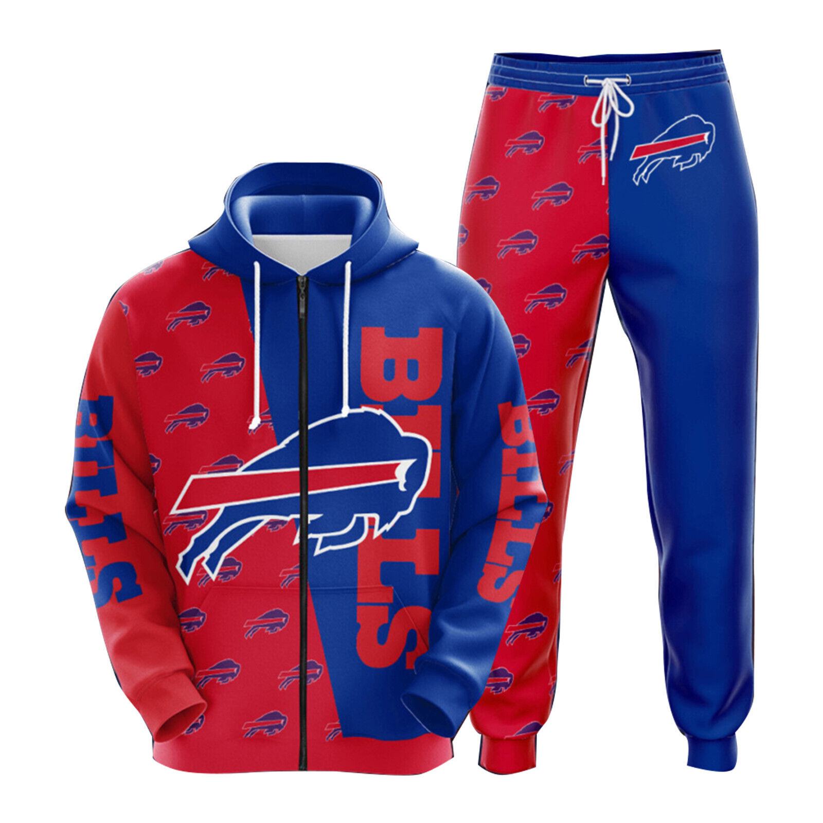Buffalo Bills Bold Red Rush Hoodie