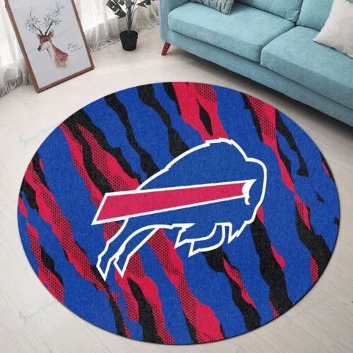 Buffalo Bills Bold Stripes Round Rug