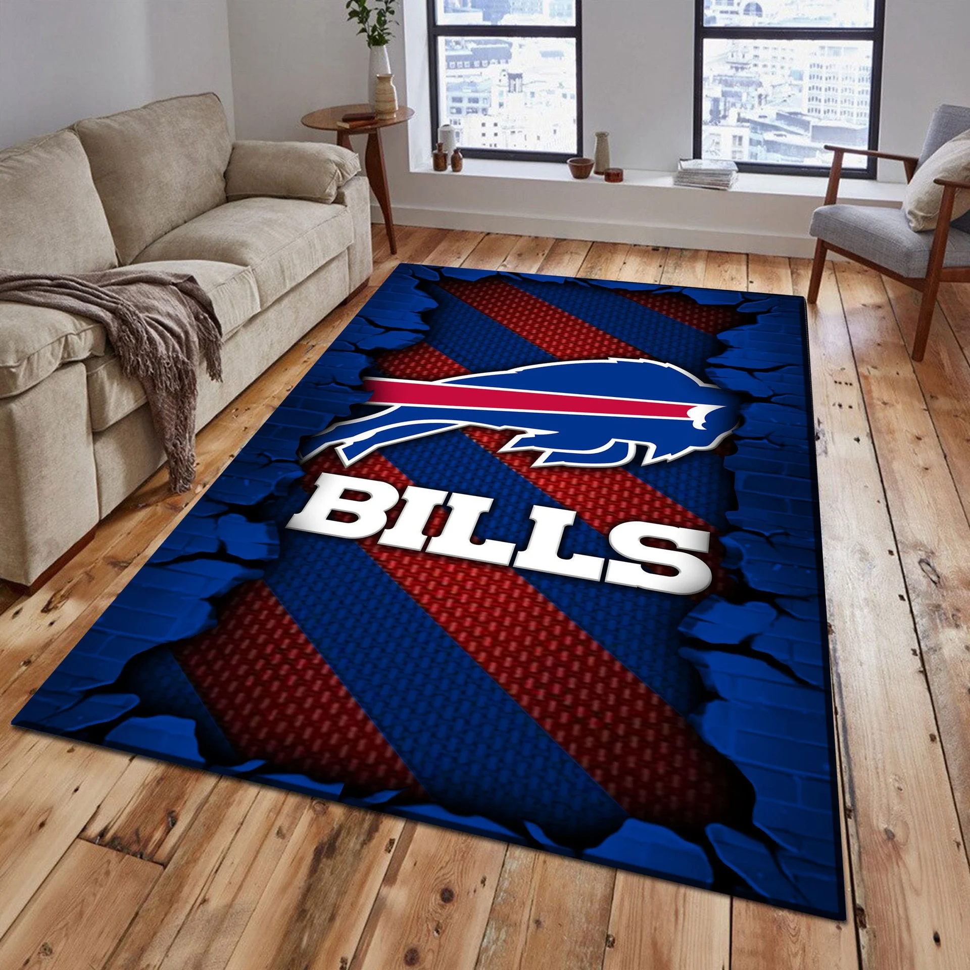 Buffalo Bills Breaking Through Rug