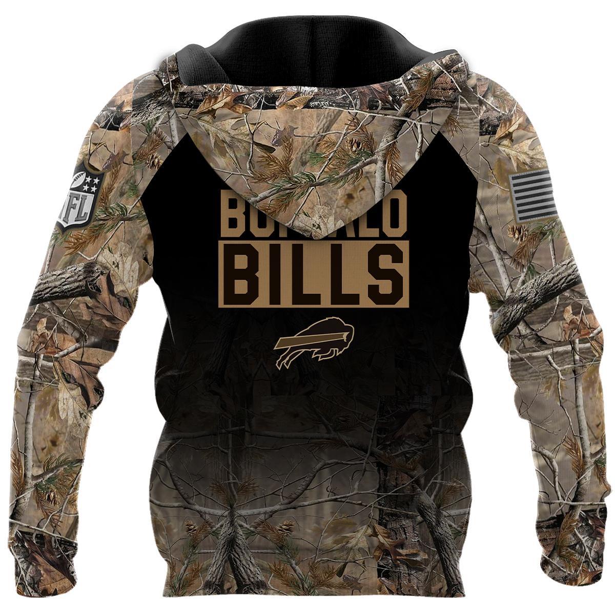 Buffalo Bills Camo Champion Hoodie back