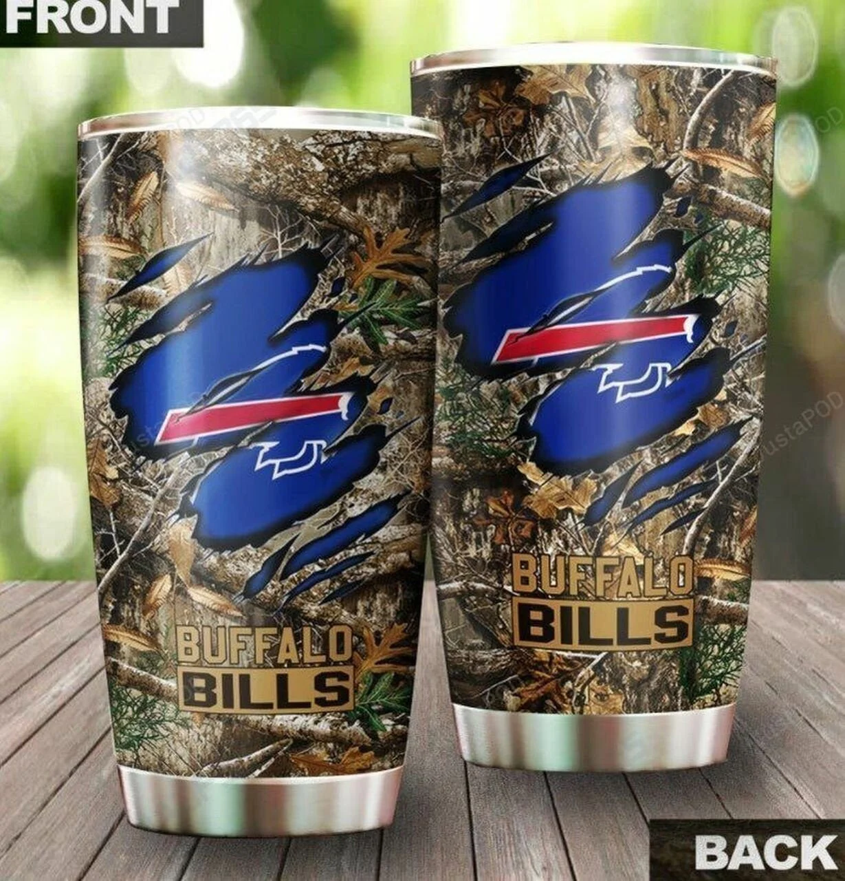 Buffalo Bills Camo Hunt Tumbler